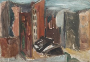 Izaak Celnikier (1923 Warsaw - 2011 Ivry-sur-Seine), Cityscape, 1955.