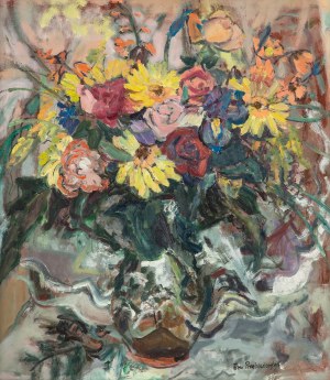 Ewa Przebindowska (née en 1944), Hérissons et roses, 1997