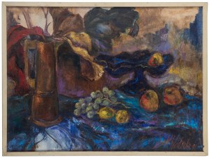 Wanda Wedecka (1919 Gomel - 2011 Varsovie), Nature morte aux pommes, 1991
