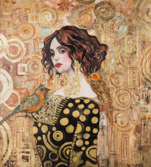 Mariola Swigulska, Dans la rêverie des illusions dorées de Klimt, 2023.