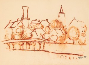 Józef Hałas (1927 Nowy Sącz - 2015 Wrocław), Landschaft, 1955.