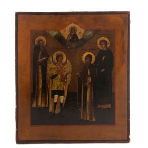 Icône des quatre saints, Russie, XXe siècle.