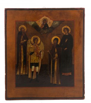 Ikone der Vier Heiligen, Russland, 20. Jahrhundert.