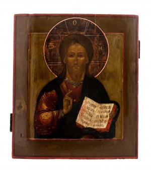 Ikone - Christus Pantokrator, Russland, frühes 19. Jahrhundert.