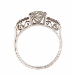Ring with diamonds, Poland, Warsaw, 1920-1930.