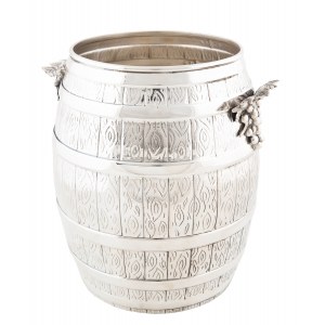 Wine cooling vessel in the form of a barrel, Milan, second half of the 20th century.