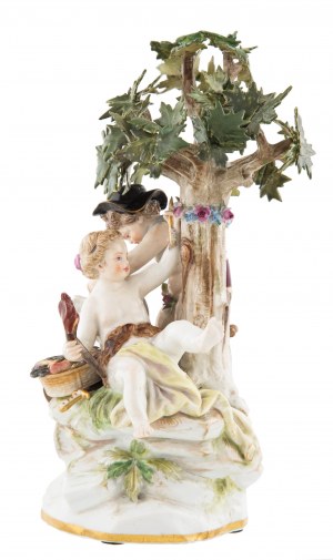 Figurálna skupina - Amor ostriaci šípy, Meissen, 2. polovica 19. storočia.