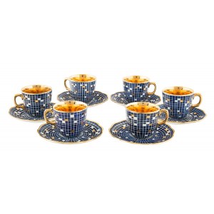 Ensemble de 6 tasses à café, Wawel, années 1970.