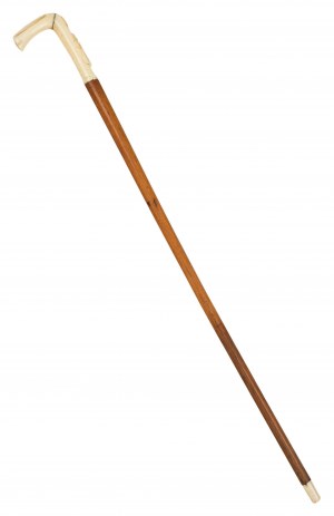 Vychádzková palica s poľovníckym panoptikom, 19. storočie.