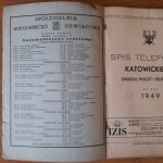 Spis telefonów katowickiego okręgu poczt i telegrafów na rok 1949