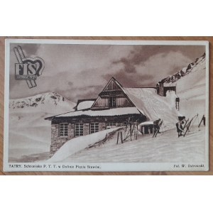Tatry Schronisko P.T.T. w Dolinie Pięciu Stawów. FIS Zakopane 1939 r.