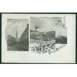 OŚWIĘCIM - Kościół, Rynek, Klasztor, Wyd. SMPKr., druk czb., ok 1900,