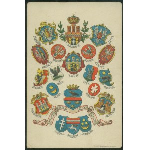 HERBY MIAST GALICYJSKICH, Kraków, Oświęcim, Wadowice, Żywiec, Przemyśl, Rzeszów, Jarosław,..., Wyd. SMPKr., Lit. Kranikowski,