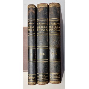 Mickiewicz, Dzieła prozą Tom 1-5, półskórek L. Bażela