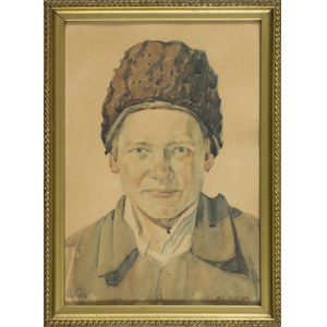 Artist UNKNOWN, PORTRET OF A BOY IN A FUTURED HAT