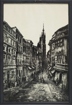 Jan KULIKOWSKI, ULICA FLORIAŃSKA, z Teki krakowskiej