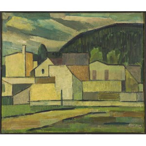 Francis CZEKAJ, LANDSCAPE WITH HOUSES