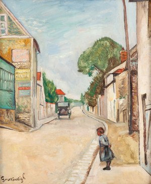 Natan (Nathan) Grunsweigh (Grunsweig) (1880 Kraków - 1956 Paris), Straße in Le Vésinet, 1930er Jahre.