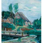 Henryk Epstein (1891 Łódź - 1944 obóz koncentracyjny, prawdopodobnie Auschwitz), Widok na młyn wodny w Houlbec-Cocherel, 1934