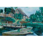 Henryk Epstein (1891 Łódź - 1944 obóz koncentracyjny, prawdopodobnie Auschwitz), Widok na młyn wodny w Houlbec-Cocherel, 1934