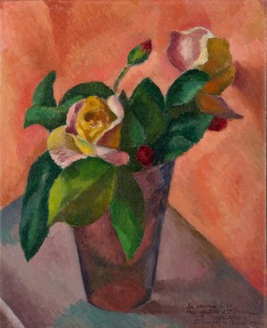 Maurycy (Maurice) Mędrzycki (Mendjizki) (1890 Lodz - 1951 St. Paul de Vance), Blumenstrauß aus Rosen, 1922