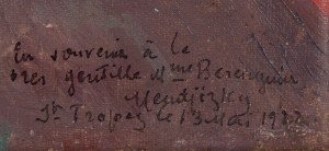 Maurycy (Maurice) Mędrzycki (Mendjizki) (1890 Lodz - 1951 St. Paul de Vance), Blumenstrauß aus Rosen, 1922