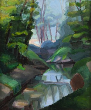 Zofia Levitska \ Sonia Levitska (1874 Wihiliwka - 1937 Paris), Forest stream