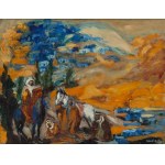 Emmanuel Katz (1894 Krzemieniec - 1962 Tel Awiw), Beduini i widok na Jerozolimę