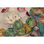 Włodzimierz Terlikowski (1873 Poraj near Łódź - 1951 Paris), Still life with fruits and flowers, 1943