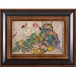 Włodzimierz Terlikowski (1873 Poraj near Łódź - 1951 Paris), Still life with fruits and flowers, 1943