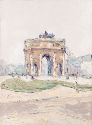 Włodzimierz Terlikowski (1873 Poraj presso Łódź - 1951 Parigi), Carrousel dell'Arco di Trionfo a Parigi