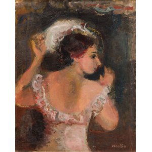 Rajmund Kanelba (Kanelbaum) (1897 Warszawa - 1960 Londyn), Portret damy w kapeluszu, 1930