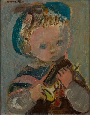 Rajmund Kanelba (Kanelbaum) (1897 Warschau - 1960 London), Junge mit einer Trompete, 1948