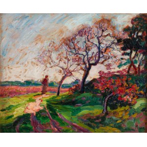 Jean (Jan Miroslaw Peszke) Peske (1870 Golta, Ukraine - 1949 Le Mans, Frankreich), Spaziergang am Waldrand