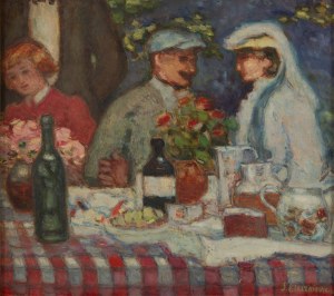 Stanisław Eleszkiewicz (1900 Czutów près de Poltava - 1963 Paris), Conversation autour d'une table