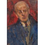 Zygmunt Schreter (1886 Łódź - 1977 Paryż), Portret mężczyzny (Autoportret?) (recto) / Wnętrze z krzesłem (verso)