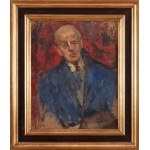 Zygmunt Schreter (1886 Łódź - 1977 Paryż), Portret mężczyzny (Autoportret?) (recto) / Wnętrze z krzesłem (verso)