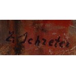 Zygmunt Schreter (1886 Łódź - 1977 Paryż), Portret mężczyzny (Autoportret?) (recto) / Wnętrze z krzesłem (verso)