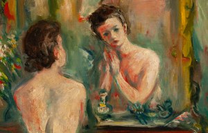 Jakub Zucker (1900 Radom - 1981 New York), Nude in front of a mirror