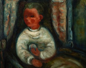 Jakub Zucker (1900 Radom - 1981 New York), Boy in a baby carriage, 1920s-1930s.