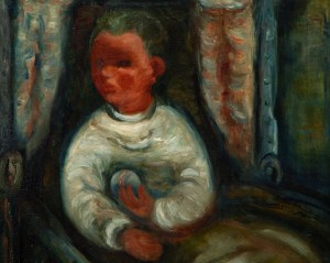 Jakub Zucker (1900 Radom - 1981 New York), Junge im Kinderwagen, 1920er-1930er Jahre.