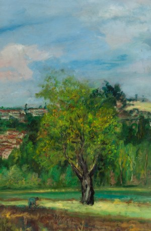 Isaac Antcher (1899 - 1992), Paesaggio con salmeria