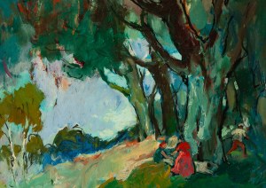 Seweryn (Szemaria) Szrajer (1889 - 1947 ), Rest in the shade of trees