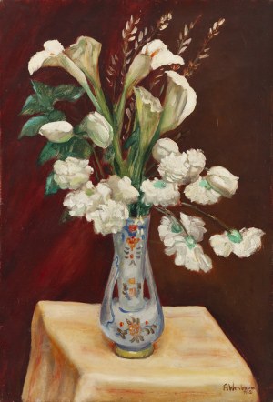 Abram (Abraham, Albert) Weinbaum (Wenbaum) (1890 Kamieniec Podolski - 1943 campo di concentramento), Fiori bianchi in un vaso, 1932