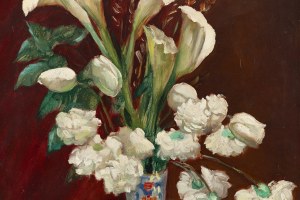 Abram (Abraham, Albert) Weinbaum (Wenbaum) (1890 Kamieniec Podolski - 1943 koncentrační tábor), Bílé květiny ve váze, 1932