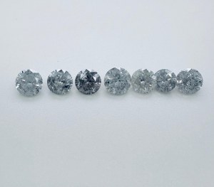 7 DIAMANTS 3,91 CARATS COULEUR G-J - PURETÉ I2-3 - TAILLE BRILLANT - CERTIFICAT GEMMOLOGIQUE MAROZ DIAMONDS LTD ISRAEL DIAMOND EXCHANGE MEMBER - C31222-68