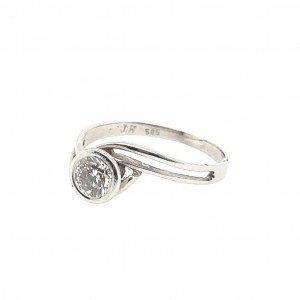RING IN WHITE GOLD 2.50 GR WITH DIAMONDS - DHR30507