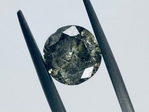 DIAMANT 3,88 CT FANCY ANCY SVĚTLE ZELENOŽLUTÝ ŠEDAVÝ - I3 - BRILIANTOVÝ BRUS - GEMMOLOGICKÝ CERTIFIKÁT MAROZ DIAMONDS LTD ISRAEL DIAMOND EXCHANGE MEMBER - C30804-12