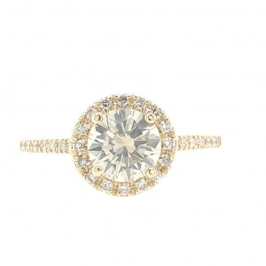 RING WITH 1 CT DIAMOND AND BRILLIANTS - RNG20211