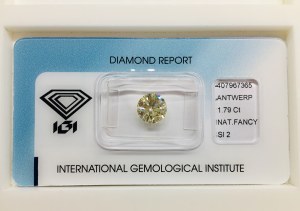 DIAMOND 1.79 CT FANCY LIGHT YELLOW - SI2 - IGI - 836